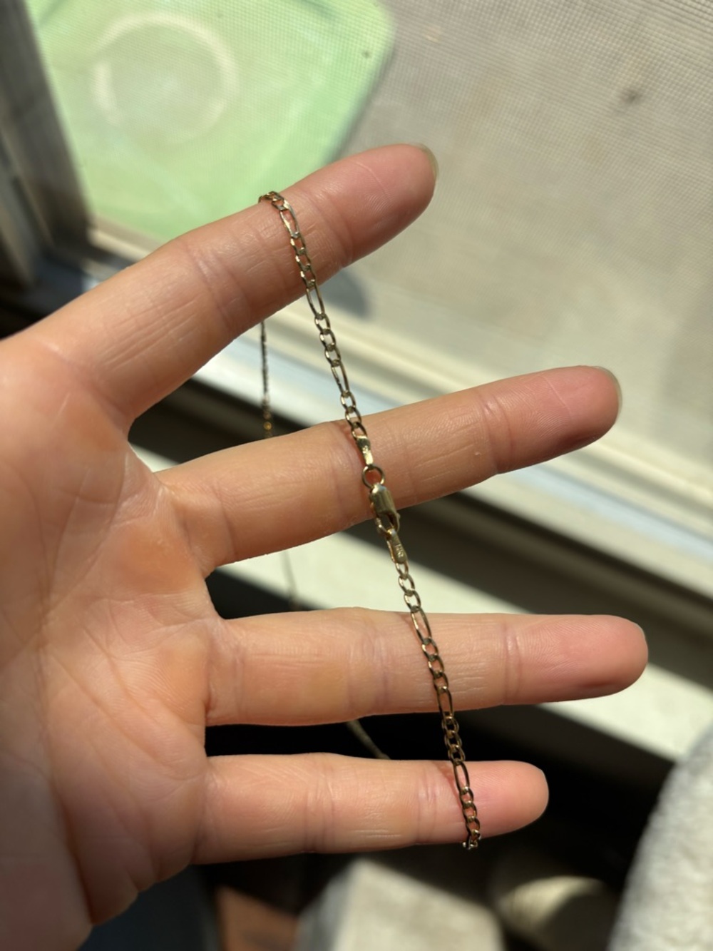 14k Yellow Gold Figaro Chain Necklace